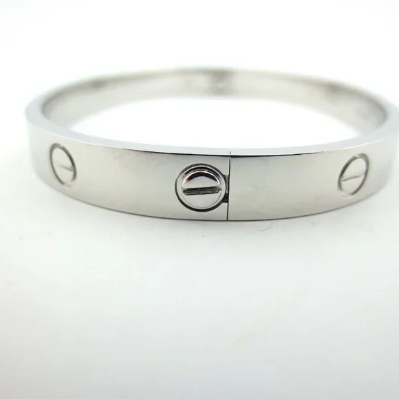 Cartier Love Bracelet Bangle in 18k White Gold NEW STYLE Screw System - Picture 3 of 6